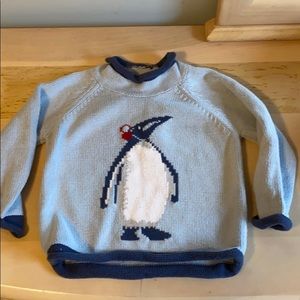 LL Bean penguin sweater
